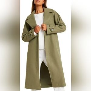 NEW River Island Elegant Stylish Relaxed Oversized Duster Trench sz 14/L/XL